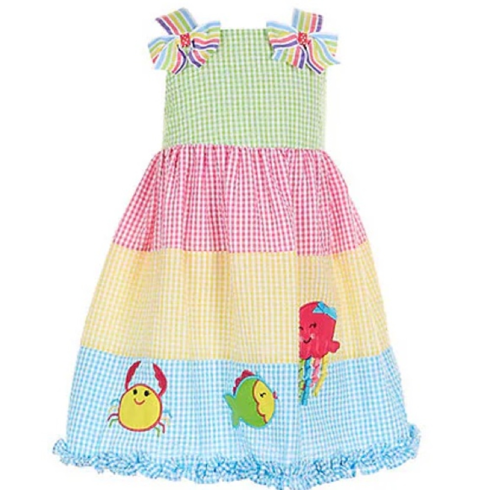 Baby girl beach seersucker dress